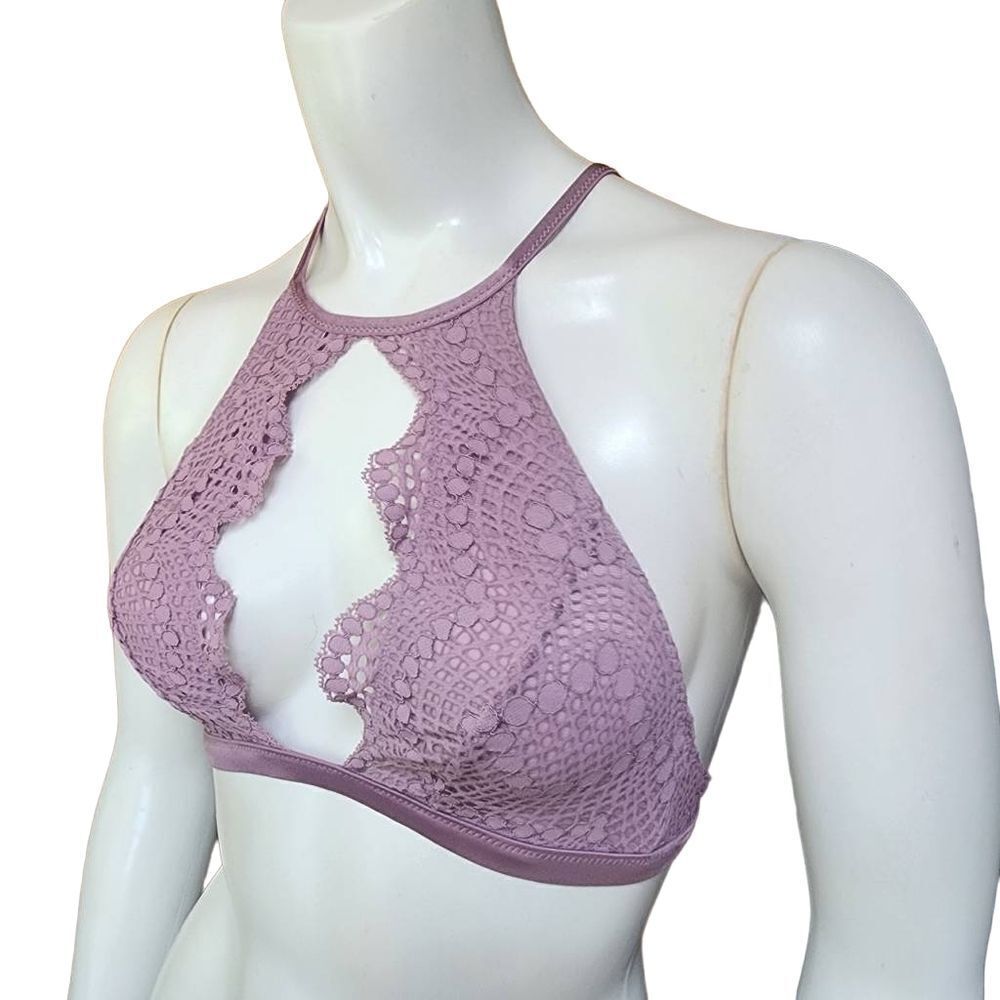 Victoria's Secret Purple Lace High Neck Bralette (XS)
